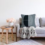 Soyut Tarzda Onedraw Çizimli Dijital Baskılı Modern Raşel Kadife Yastık Kırlent Kılıfı Realhomes