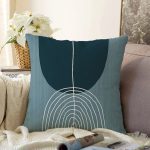 - Sonil-K10272-Gorsel - Realhomes  Soyut Tarzda Onedraw Çizimli Dijital Baskılı Dekoratif Raşel Kadife Yastık Kırlent Kılıfı Realhomes