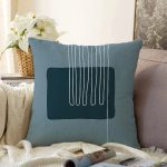 Soyut Tarzda Onedraw Çizimli Dijital Baskılı Dekoratif Raşel Kadife Yastık Kırlent Kılıfı Realhomes