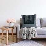 Soyut Tarzda Onedraw Çizimli Dijital Baskılı Modern Raşel Kadife Yastık Kırlent Kılıfı Realhomes