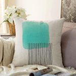 Soyut Tarzda Onedraw Çizimli Dijital Baskılı Dekoratif Raşel Kadife Yastık Kırlent Kılıfı Realhomes