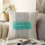 Soyut Tarzda Onedraw Çizimli Dijital Baskılı Modern Şönil Yastık Kırlent Kılıfı Realhomes