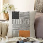 - Sonil-K10285-Gorsel - Realhomes  Soyut Tarzda Onedraw Çizimli Dijital Baskılı Modern Raşel Kadife Yastık Kırlent Kılıfı Realhomes