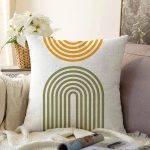 Retro Özel Tasarım Dijital Baskılı Modern Raşel Kadife Yastık Kırlent Kılıfı Realhomes