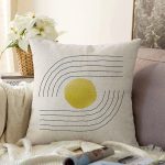 - Sonil-K10299-Gorsel - Realhomes  Soyut Tarzda Onedraw Çizimli Dijital Baskılı Modern Raşel Kadife Yastık Kırlent Kılıfı Realhomes