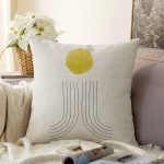 - Sonil-K10300-Gorsel - Realhomes  Soyut Tarzda Onedraw Çizimli Dijital Baskılı Dekoratif Raşel Kadife Yastık Kırlent Kılıfı Realhomes