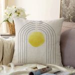 - Sonil-K10301-Gorsel - Realhomes Soyut Tarzda Onedraw Çizimli Dijital Baskılı Modern Raşel Kadife Yastık Kırlent Kılıfı Realhomes