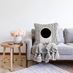 Soyut Tarzda Onedraw Çizimli Dijital Baskılı Dekoratif Raşel Kadife Yastık Kırlent Kılıfı Realhomes