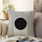 Soyut Tarzda Onedraw Çizimli Dijital Baskılı Dekoratif Raşel Kadife Yastık Kırlent Kılıfı Realhomes