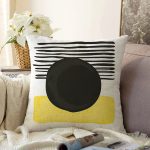 - Sonil-K10318-Gorsel - Realhomes  Soyut Tarzda Onedraw Çizimli Dijital Baskılı Dekoratif Raşel Kadife Yastık Kırlent Kılıfı Realhomes