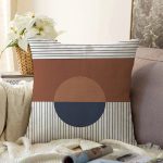 Soyut Tarzda Onedraw Çizimli Dijital Baskılı Dekoratif Raşel Kadife Yastık Kırlent Kılıfı Realhomes