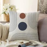 Soyut Tarzda Onedraw Çizimli Dijital Baskılı Modern Raşel Kadife Yastık Kırlent Kılıfı Realhomes