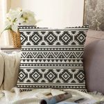 İskandinav Desenli Etnik Tasarımlı Dijital Baskılı Modern Raşel Kadife Yastık Kırlent Kılıfı Realhomes