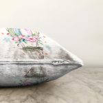 Çiçekli Balon Özel Tasarım Dijital Baskılı Modern Raşel Kadife Yastık Kırlent Kılıfı Realhomes