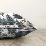 - Sonil-K10347-Gorsel-2 - Realhomes  Suluboya Çam Ağacı & Geyik Tasarımlı Dijital Baskılı Modern Raşel Kadife Yastık Kırlent Kılıfı Realhomes