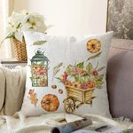 - Sonil-K10349-Gorsel - Realhomes El Arabası Meyve & Sebze Çizimli Dijital Baskılı Modern Raşel Kadife Yastık Kırlent Kılıfı Realhomes