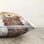 Kasalı Kabak Motifli Dijital Baskılı Dekoratif Raşel Kadife Yastık Kırlent Kılıfı Realhomes