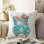 - Sonil-K10357-Gorsel - Realhomes Christmas Temalı Araba Tasarımlı Dijital Baskılı Modern Raşel Kadife Yastık Kırlent Kılıfı Realhomes