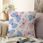 - Sonil-K10361-Gorsel - Realhomes Renkli Kelebek Motifli Dijital Baskılı Modern Raşel Kadife Yastık Kırlent Kılıfı Realhomes