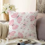 - Sonil-K10363-Gorsel - Realhomes  Renkli Kelebek Motifli Dijital Baskılı Modern Raşel Kadife Yastık Kırlent Kılıfı Realhomes