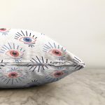 Mistik Göz Motifli Dijital Baskılı Dekoratif Raşel Kadife Yastık Kırlent Kılıfı Realhomes