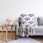 - Sonil-K10365-Gorsel-1 - Realhomes  Mistik Göz Motifli Dijital Baskılı Modern Raşel Kadife Yastık Kırlent Kılıfı Realhomes