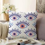 - Sonil-K10365-Gorsel - Realhomes  Mistik Göz Motifli Dijital Baskılı Modern Raşel Kadife Yastık Kırlent Kılıfı Realhomes