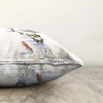 Kış Temalı Geyik Çizimli Dijital Baskılı Dekoratif Raşel Kadife Yastık Kırlent Kılıfı Realhomes