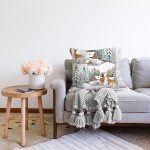 - Sonil-K10369-Gorsel-1 - Realhomes  Kış Temalı Bağ Evi & Geyik Tasarımlı Dijital Baskılı Modern Raşel Kadife Yastık Kırlent Kılıfı Realhomes