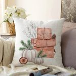 Özel Tasarım Kabak Temalı Dijital Baskılı Modern Raşel Kadife Yastık Kırlent Kılıfı Realhomes