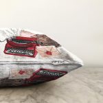 Antika Daktilo Motifli Dijital Baskılı Dekoratif Raşel Kadife Yastık Kırlent Kılıfı Realhomes