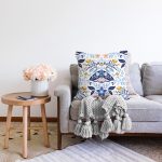 - Sonil-K10408-Gorsel-1 - Realhomes  Çiçekli Özel Tasarım Dijital Baskılı Dekoratif Raşel Kadife Yastık Kırlent Kılıfı Realhomes