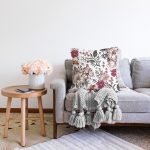 - Sonil-K10412-Gorsel-1 - Realhomes Papatya & Gül Tasarımlı Dijital Baskılı Dekoratif Şönil Yastık Kırlent Kılıfı Realhomes