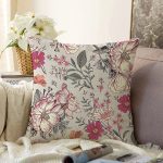 - Sonil-K10413-Gorsel - Realhomes  Papatya & Gül Tasarımlı Dijital Baskılı Modern Raşel Kadife Yastık Kırlent Kılıfı Realhomes