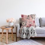 Papatya & Gül Tasarımlı Dijital Baskılı Dekoratif Raşel Kadife Yastık Kırlent Kılıfı Realhomes