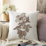 - Sonil-K10419-Gorsel - Realhomes Karakalem Çiçek Desenli Dijital Baskılı Modern Raşel Kadife Yastık Kırlent Kılıfı Realhomes