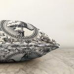 - Sonil-K10424-Gorsel-2 - Realhomes  Karakalem Çiçek & Portre Desenli Dijital Baskılı Dekoratif Raşel Kadife Yastık Kırlent Kılıfı Realhomes