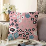 - Sonil-K10436-Gorsel - Realhomes Özel Tasarım Çiçek Yaprakları Dijital Baskılı Dekoratif Raşel Kadife Yastık Kırlent Kılıfı Realhomes