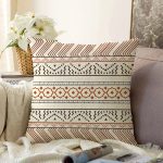 - Sonil-K10449-Gorsel - Realhomes  Krem Zemin Etnik Tasarımlı Dijital Baskılı Modern Raşel Kadife Yastık Kırlent Kılıfı Realhomes