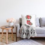 Merry Christmas Temalı Dijital Baskılı Dekoratif Raşel Kadife Yastık Kırlent Kılıfı Realhomes