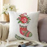 Merry Christmas Temalı Dijital Baskılı Dekoratif Raşel Kadife Yastık Kırlent Kılıfı Realhomes