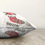 Merry Christmas Temalı Dijital Baskılı Dekoratif Raşel Kadife Yastık Kırlent Kılıfı Realhomes