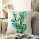 Kaktüs Özel Tasarımlı Dijital Baskılı Modern Raşel Kadife Yastık Kırlent Kılıfı Realhomes