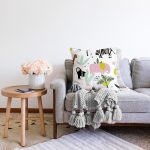 - Печать - Realhomes Realhomes Hayvanat Bahçesi Konseptli Hayvan Motifli Özel Tasarım Dijital Baskılı Modern Raşel Kadife Yastık Kırlent Kılıfı Realhomes