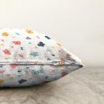 - Cute childish seamless pattern with hand drawn cartoon elements. - Realhomes  Realhomes Renkli Kelebekler Özel Tasarım Dijital Baskılı Modern Raşel Kadife Yastık Kırlent Kılıfı Realhomes