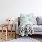 - Print - Realhomes Realhomes Renkli Ay Bulut Motifli Özel Tasarım Dijital Baskılı Modern Raşel Kadife Yastık Kırlent Kılıfı Realhomes