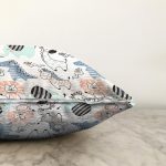 - Печать - Realhomes Realhomes Sevimli Hayvanlar Özel Tasarım Dijital Baskılı Modern Raşel Kadife Yastık Kırlent Kılıfı Realhomes