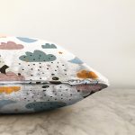 - Печать - Realhomes  Realhomes Sevimli Panda Motifli Özel Tasarım Dijital Baskılı Modern Raşel Kadife Yastık Kırlent Kılıfı Realhomes