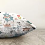 Realhomes Sevimli Hayvanlar Özel Tasarım Dijital Baskılı Modern Raşel Kadife Yastık Kırlent Kılıfı Realhomes