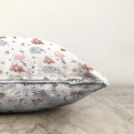 Realhomes Flamingo ve Fil Motifli Özel Tasarım Dijital Baskılı Modern Raşel Kadife Yastık Kırlent Kılıfı Realhomes